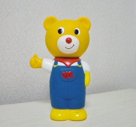 ミキハウス　ベア　ソフビ貯金箱