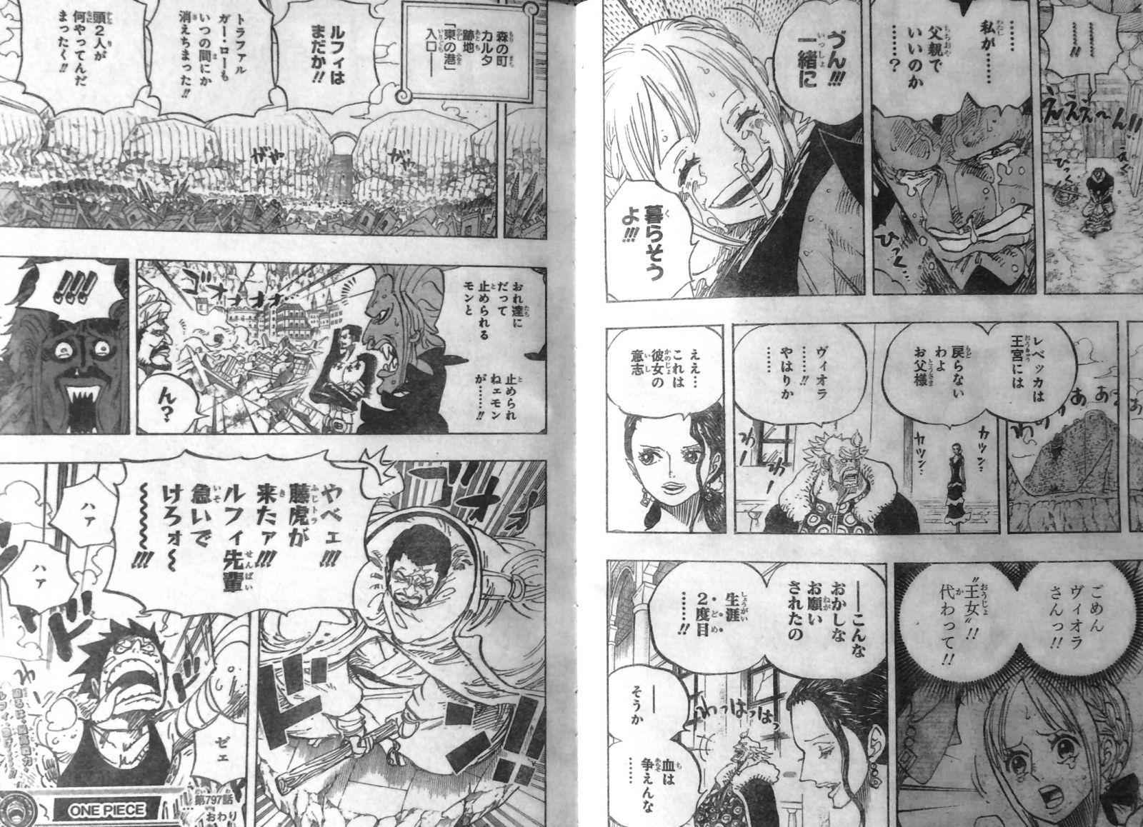 第797話 レベッカ ルフィ援護しレベッカ キュロスと親子の再会 王女辞退 藤虎現る One Piece ワンピース 道場 アニメ 漫画 まにあ道 趣味と遊びを極めるサイト