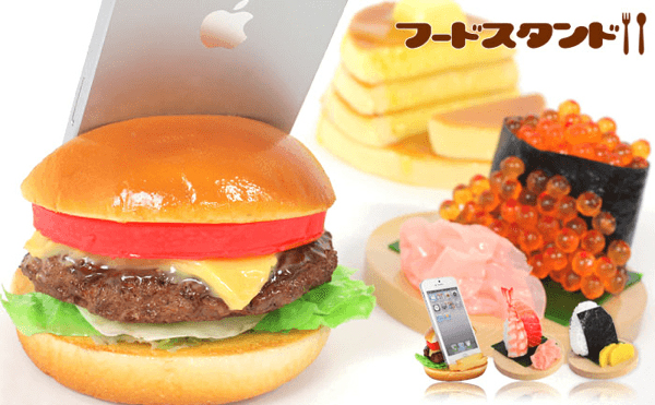 お腹が空きそう！リアルな食品サンプルがスマホスタンドに