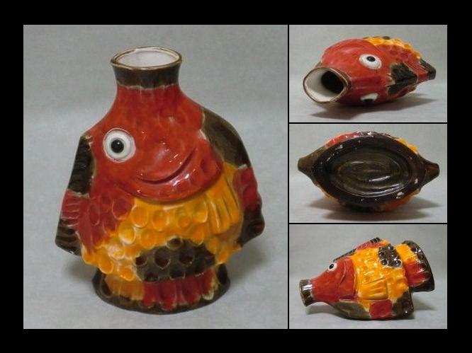 ハンドメイド　魚形の花瓶/フラワーベース