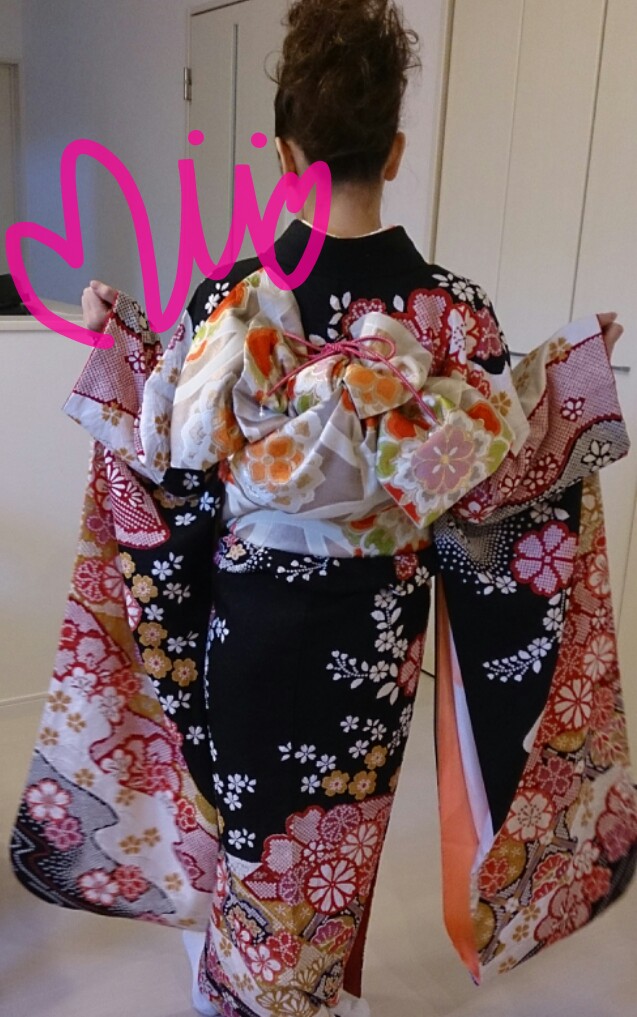 振袖デビュー～親友の結婚式にて～