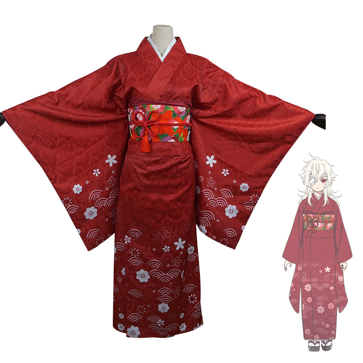 送料無料！！サマータイムレンダ ハイネ 影 首領 和服 コスプレ衣装