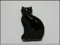 レトロ　黒猫　陶器　皿